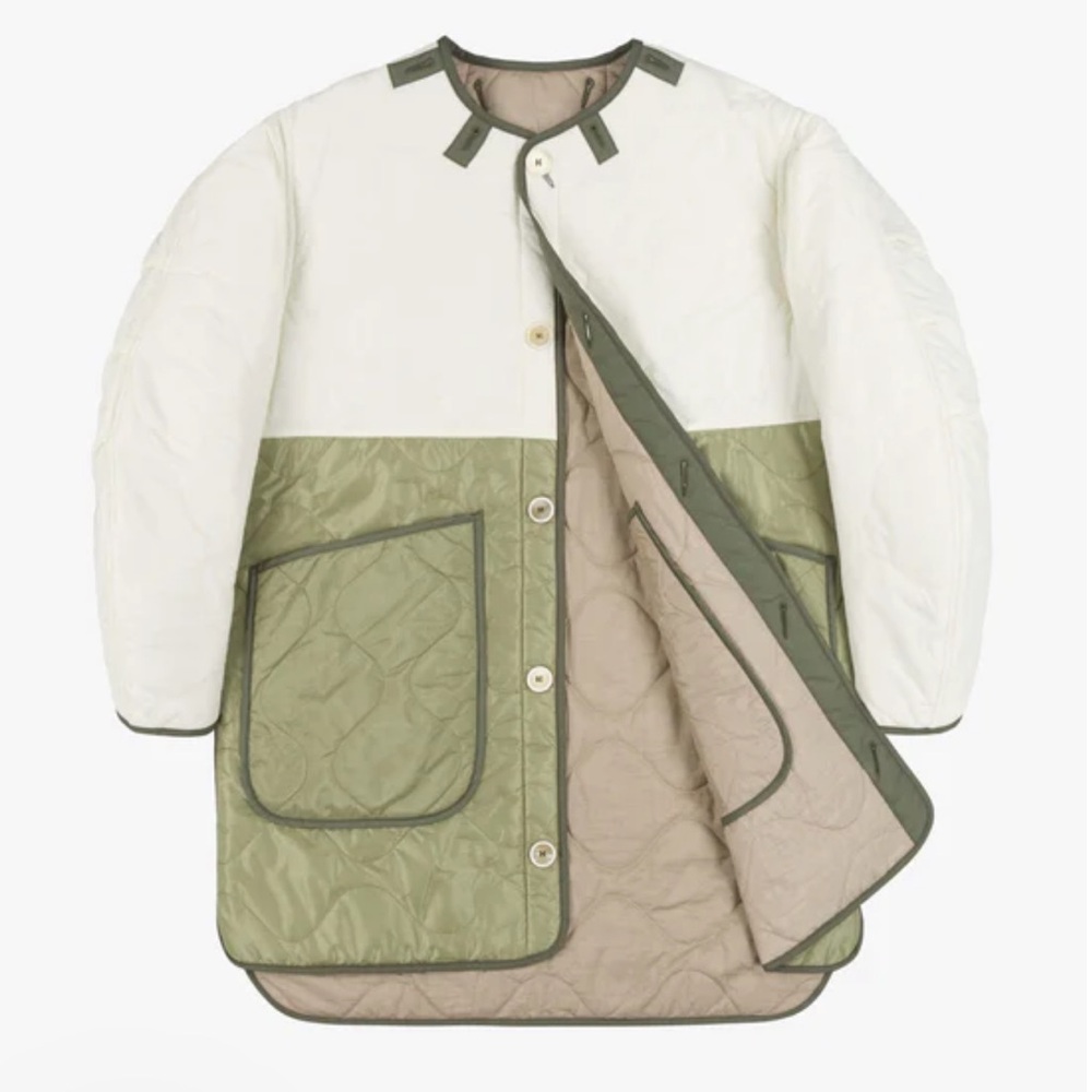 Marfa Stance COLOURBLOCK QUILT JACKET WHITE / STONE (XS)